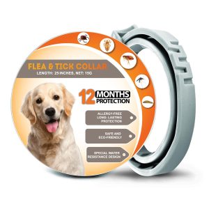 Dog Flea Collars Fit 25 Inches Flea Collars for Dogs – Flea Treatment for Dogs Lasting up to 12 Months – Waterproof Dog Flea Collar – Dog Flea Treatment from 100% Essential Oils