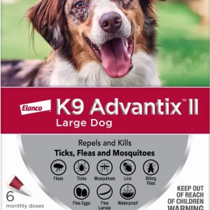 K9 Advantix II Flea & Tick Spot Treatment for Dogs, 21-55 lbs, 6 Pack