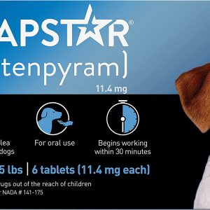 NEW CAPSTAR FLEA TREATMENT CONVENIENT ORAL 6 TABLETS FOR DOGS 2-25 LBS 06/23+