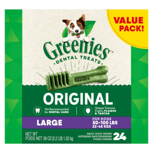 New Greenies Large Dental Dog Treats, 36 oz. Pack