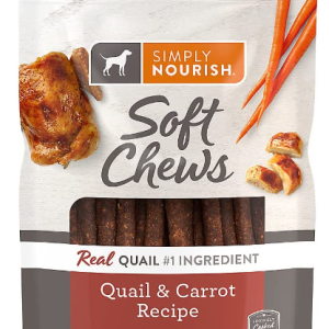 Soft Chews Simply Nourish Quail and Carrot Recipe Stick Treats 6 Ounce