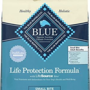 Blue Buffalo Life Protection Formula Natural Adult Small Bite Dry Dog Food, Chicken and Brown Rice 15-lb