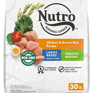 NUTRO NATURAL CHOICE Healthy Weight Large Breed Adult Dry Dog Food, Chicken & Brown Rice Recipe Dog Kibble, 30 lb. Bag…