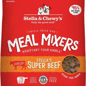 Freeze Dried Raw Super Beef Meal Mixer – Dog Food Topper, Protein Rich 35 oz Bag