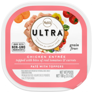 Nutro Ultra Grain-Free Chicken Entree Pate Adult Wet Dog Food Trays, 24×3.5oz