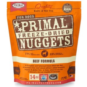 Primal Freeze Dried Nuggets Grain Free Beef Formula Dog Food, 14oz