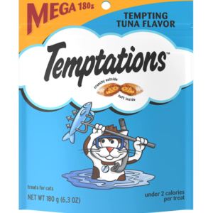 TEMPTATIONS Classic Crunchy annd Soft Cat Treats, Tempting Tuna, 6.3ozx10