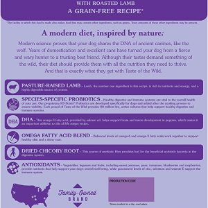 Taste of the Wild Sierra Mountain Grain-Free Canine Recipe with Roasted Lamb Dry Dog Food for All Life Stages, Made with High Protein from Real Lamb and Guaranteed Nutrients and Probiotics 14lb
