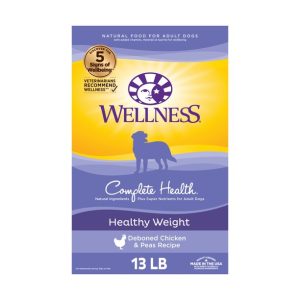 Wellness Complete Health Natural Healthy Weight Chicken & Peas Dry Dog Food,13lb