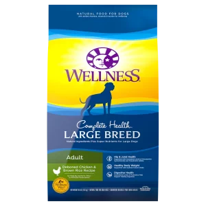 Wellness Large Breed Complete Health Adult Dry Dog Food, Chicken & Rice, 30lb