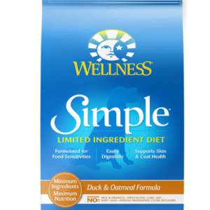 Wellness Simple Natural Limited Ingredient Diet Duck & Oatmeal Dry Dog Food,26lb