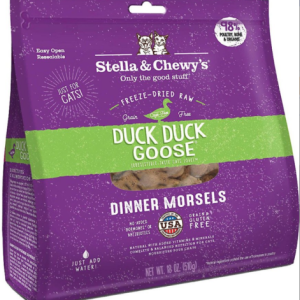 tella & Chewy’s Duck Duck Goose Dinner Morsels Freeze-Dried Raw Cat Food, 18oz