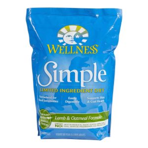 Wellness Simple Limited Ingredient Diet Lamb & Oatmeal Formula Dry Dog Food,26lb