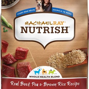 Rachael Ray Nutrish Premium Natural Dry Dog Food, Real Beef, Pea, & Brown Rice Recipe, 28 Pounds (Packaging May Vary)