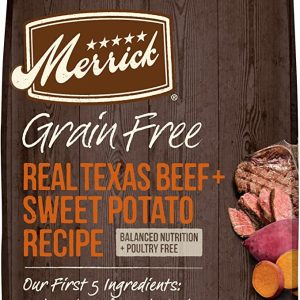 Merrick Real Texas Beef + Sweet Potato Recipe Grain-Free Adult Dry Dog Food,22lb