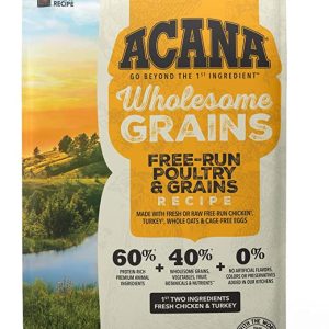 ACANA Wholesome Grains Free-Run Poultry & Grains Recipe Dry Dog Food, 22.5 lbs