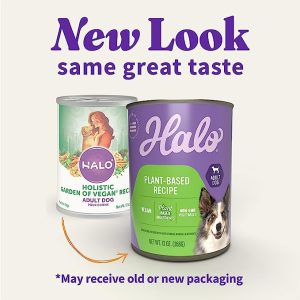 Halo Adult Holistic Garden of Vegan Recipe Canned Dog Food, 13 oz., Case of 12