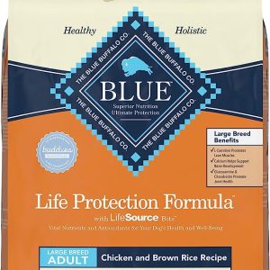 Blue Buffalo Adult Large Breed Chicken and Brown Rice Dry Dog Food, 34 lbs