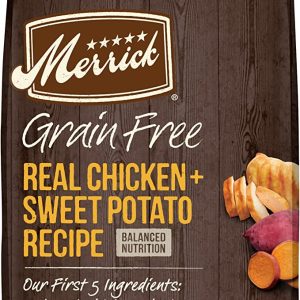 Merrick Real Chicken + Sweet Potato Recipe Grain-Free Adult Dry Dog Food, 22lb