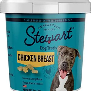 Stewart Freeze Dried Chicken Breast Dog Treats, Tub, 14.8 Ounce (Pack of 1)