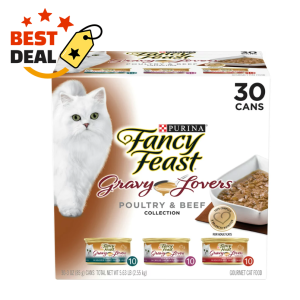 Fancy Feast Gravy Lovers Poultry & Beef Feast Variety Pack Wet Cat Food, 30 Cans