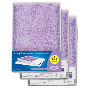 PetSafe ScoopFree Crystal Litter Tray Refills – Lavender Crystals, 3-Pack