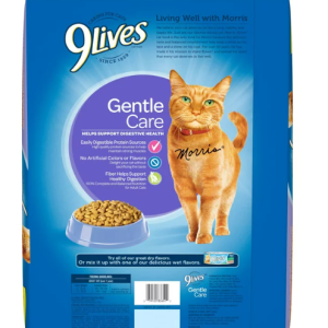 9Lives GentleCare Dry Cat Food With Chicken & Turkey Flavors, 15.5 lb Bag