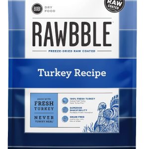 BIXBI Rawbble Dry Dog Food, Turkey, 24 lbs – USA Made with Fresh Meat – No Meat Meal & No Corn, Soy or Wheat – Freeze Dried Raw Coated Dog Food – Minimally Processed for Superior Digestibility