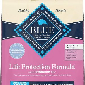 Blue Buffalo Small Breed Dog Food, Life Protection Formula, Natural Chicken & Brown Rice Flavor, Adult Dry Dog Food, 15 lb Bag