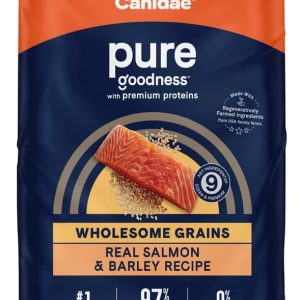 CANIDAE Pure Limited Ingredient Premium Adult Dry Dog Food, Real Salmon & Barley Recipe, 22 lbs, with Wholesome Grains