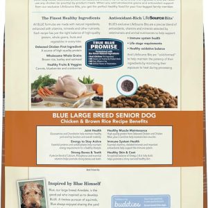 Blue Buffalo Life Protection Formula Natural Senior Large Breed Dry Dog Food, Chicken and Brown Rice 30-lb