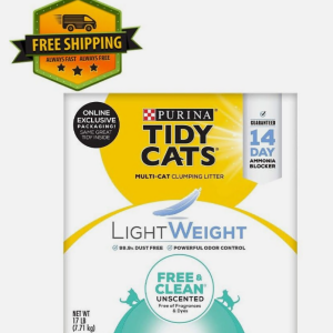 17 lb. Box, Purina Tidy Cats Low Dust Clumping Cat Litter, LightWeight Free