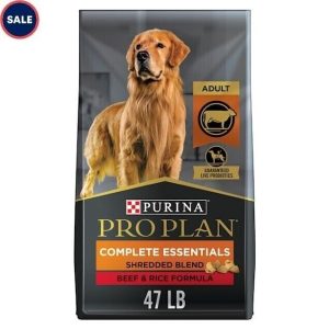 Purina Pro Plan Adult Shredded Blend Beef & Rice Formula Dry Dog Food 47 LB