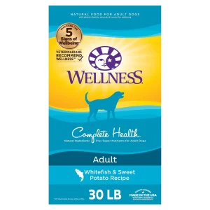 Wellness Complete Health Natural Whitefish & Potato Recipe Dry Dog Food 30-lb