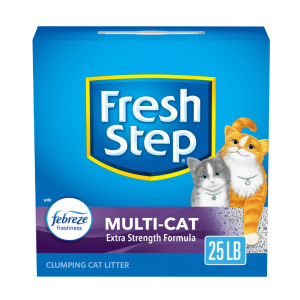 Fresh Step Multi-Cat Scented Litter with Febreze, Clumping Cat Litter, 25 lb
