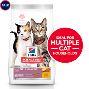 Hill’s Science Diet Adult Multiple Benefit Chicken Recipe Dry Cat Food, 15.5 lb