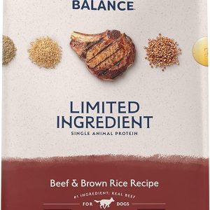 Natural Balance Limited Ingredient Adult Dry Dog Food with Healthy Grains, Beef & Brown Rice Recipe, 24 Pound (Pack of 1)