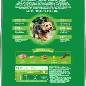 IAMS Small & Toy Breed Adult Dry Dog Food for Small Dogs with Real Chicken, 15 lb. Bag