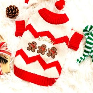 Christmas Dog Sweater Winter Dog Clothes for Small Medium Dogs Cute Puppy Knitted Pullover Fashion Print Cat Sweater Pet Outfits